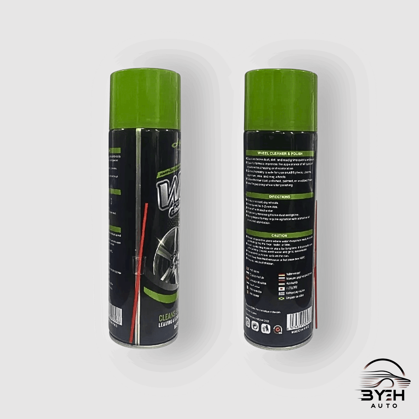 🔥 500ml Automotive Wheel Cleaner & Polish Car Rim Foam Cleaning Brightening Spray / Pengilat Rim Tayar 🚗 - BYEH AUTO