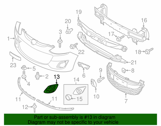 2010-2013 Mazda 2 Foglamp Cover Hole Dummy - BYEH AUTO