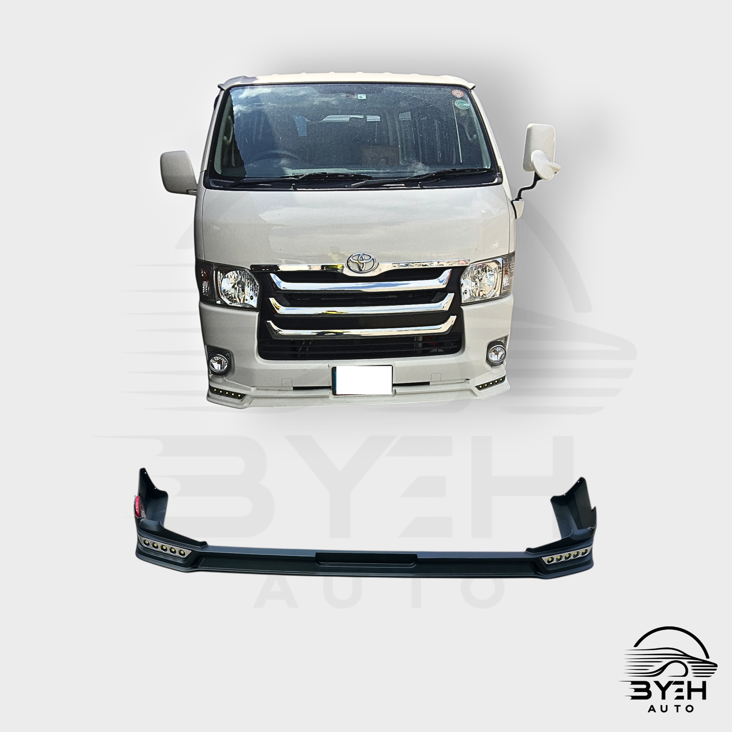2014 – 2025 Toyota Hiace H206 Front Bumper Lip with LED