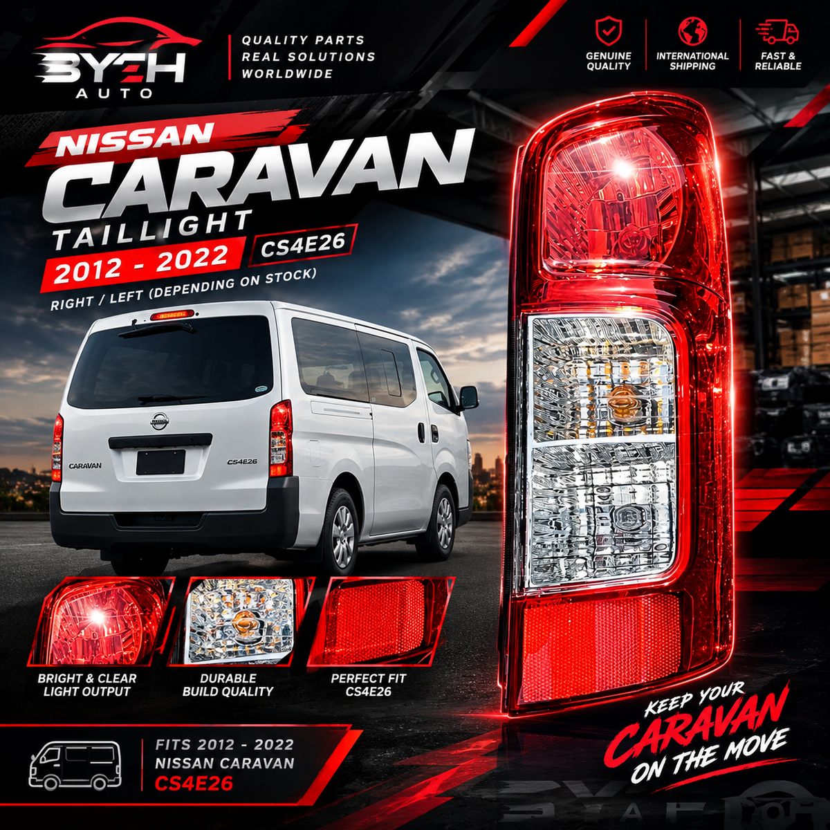Nissan Caravan Taillight (2012–2022) – CS4E26