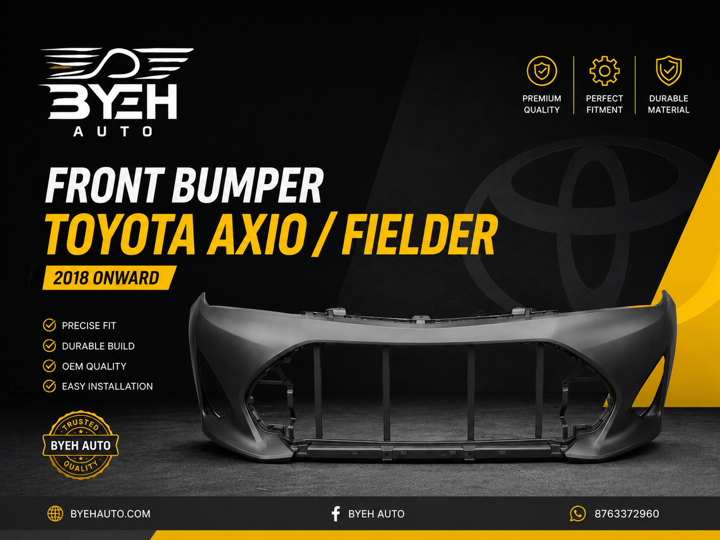 2018 Onward Toyota Corolla Axio/Fielder Front Bumper NKE165