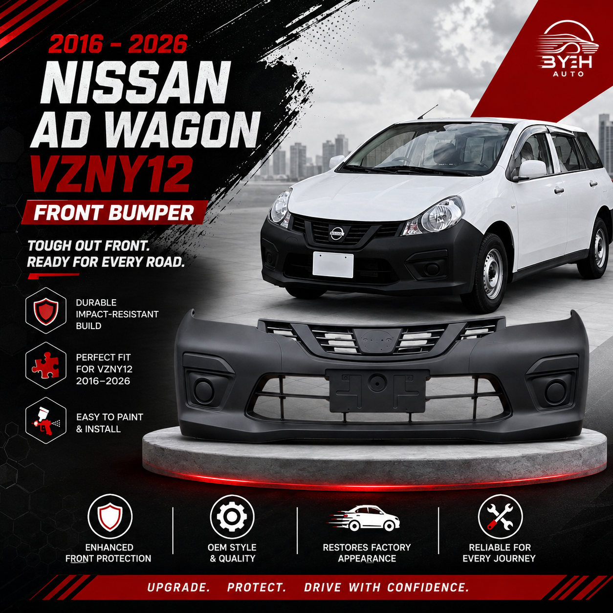 2016 - 2026 Nissan AD Wagon Front Bumper VZNY12