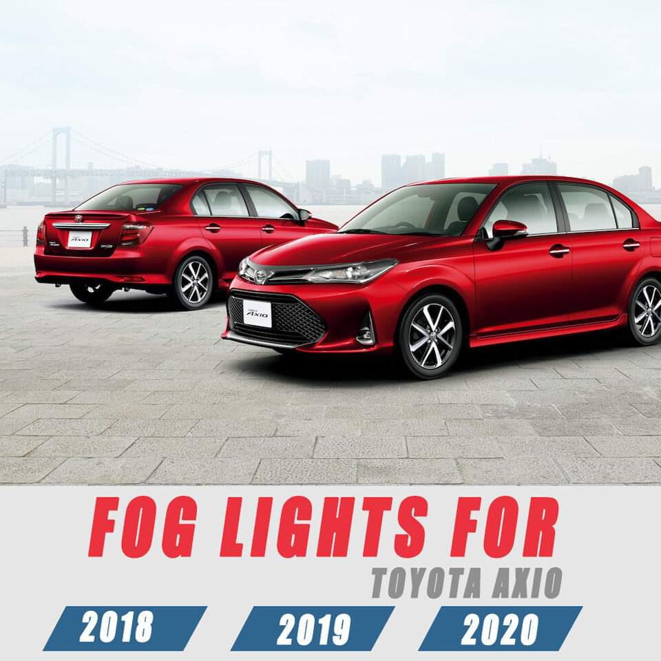 Toyota Corolla Axio 2018- 2020 Fog Light Driving Lamps Kit Full Set